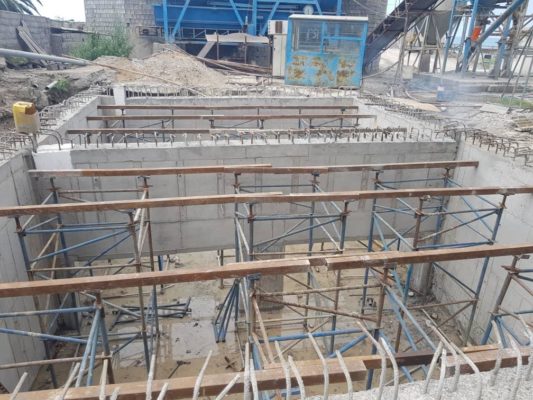 Construction site for wastewater management system in Iran
