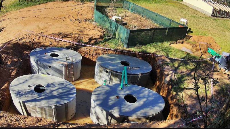 ClearFox sewage treatment system in concrete tanks