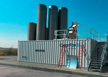 Containerised wastewater treatment plant at the recycling company ReCover
